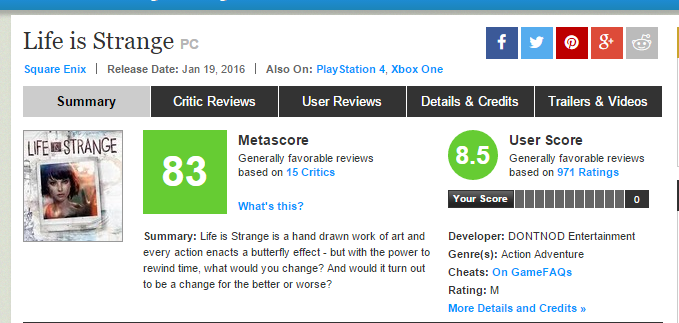 http://www.metacritic.com/game/pc/life-is-strange